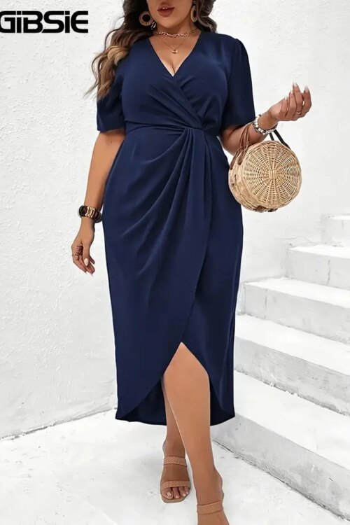 Elegant Deep V-neck Dress